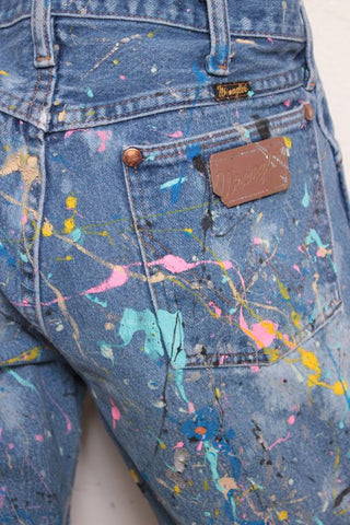 DIY Jackson Pollock inspired jeans