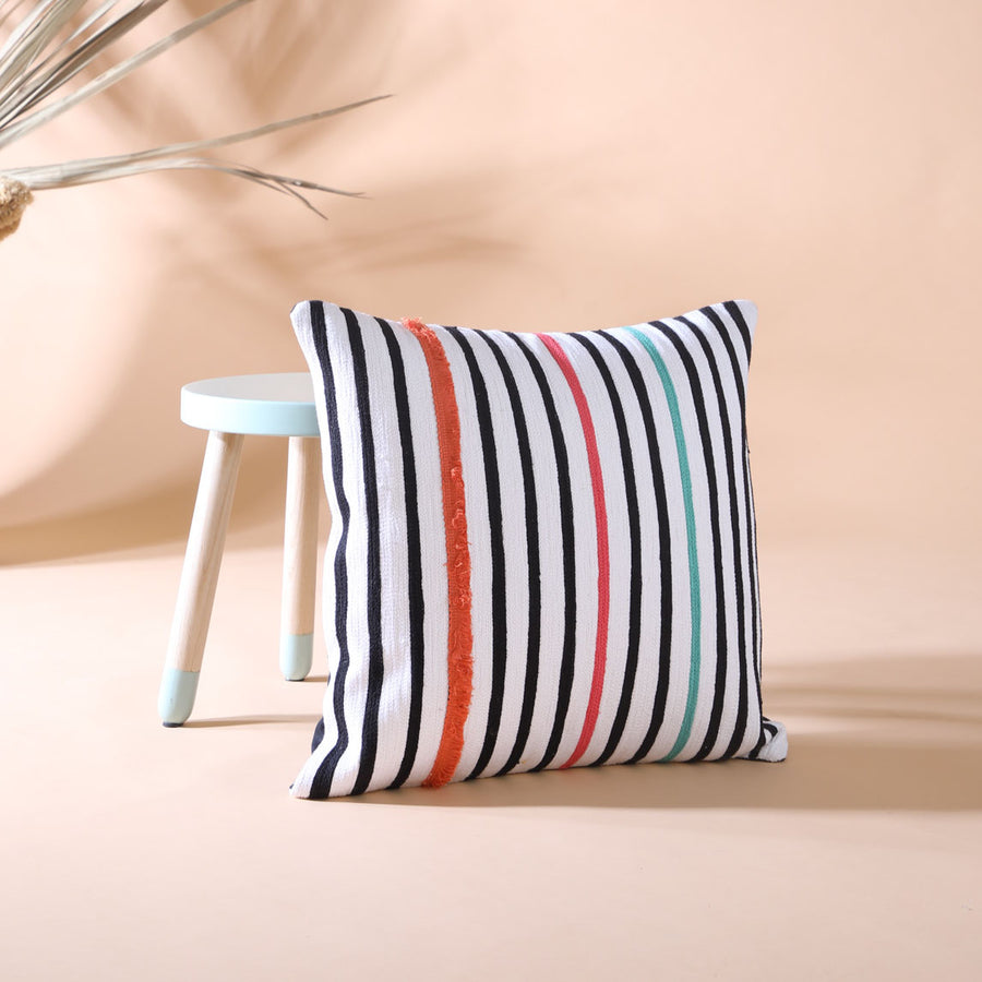 Stripe Blocked Cushion Cover