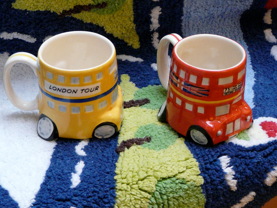 London Bus Milk Mug - Yellow