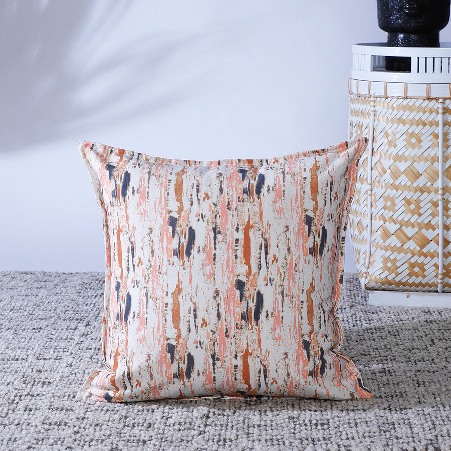Nougat Splatter Printed Cushion Cover - Water and Sun Resistant