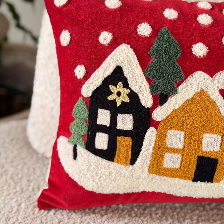 Christmas Cottages Cushion cover