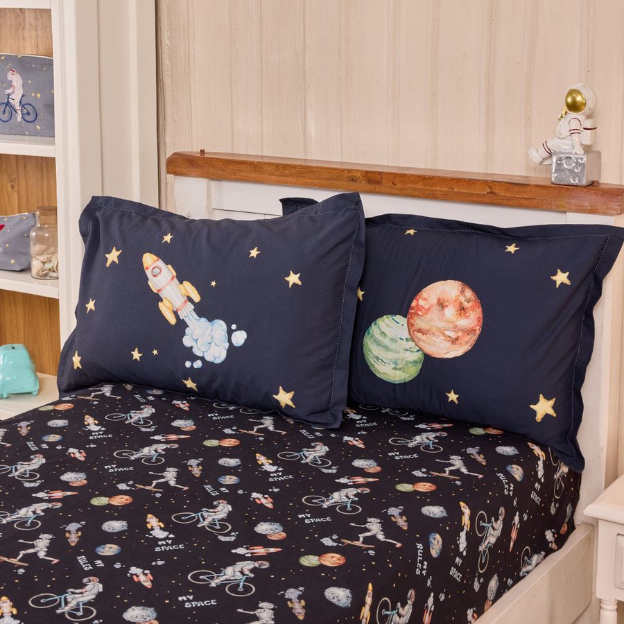 To The Moon and Back Bed Sheet