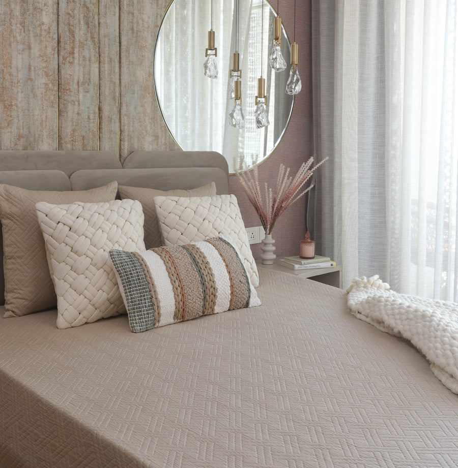 Earth Toned Long Lumbar Cushion Cover