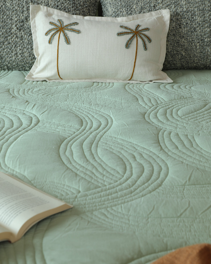 Shore Sage Quilted Bedspread  / Coverlet Set