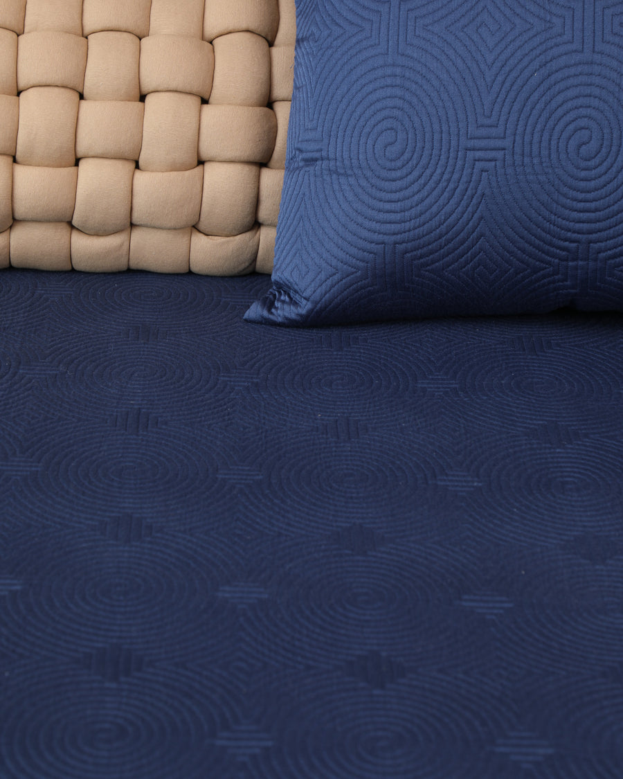 Ripple Navy Bedspread Set