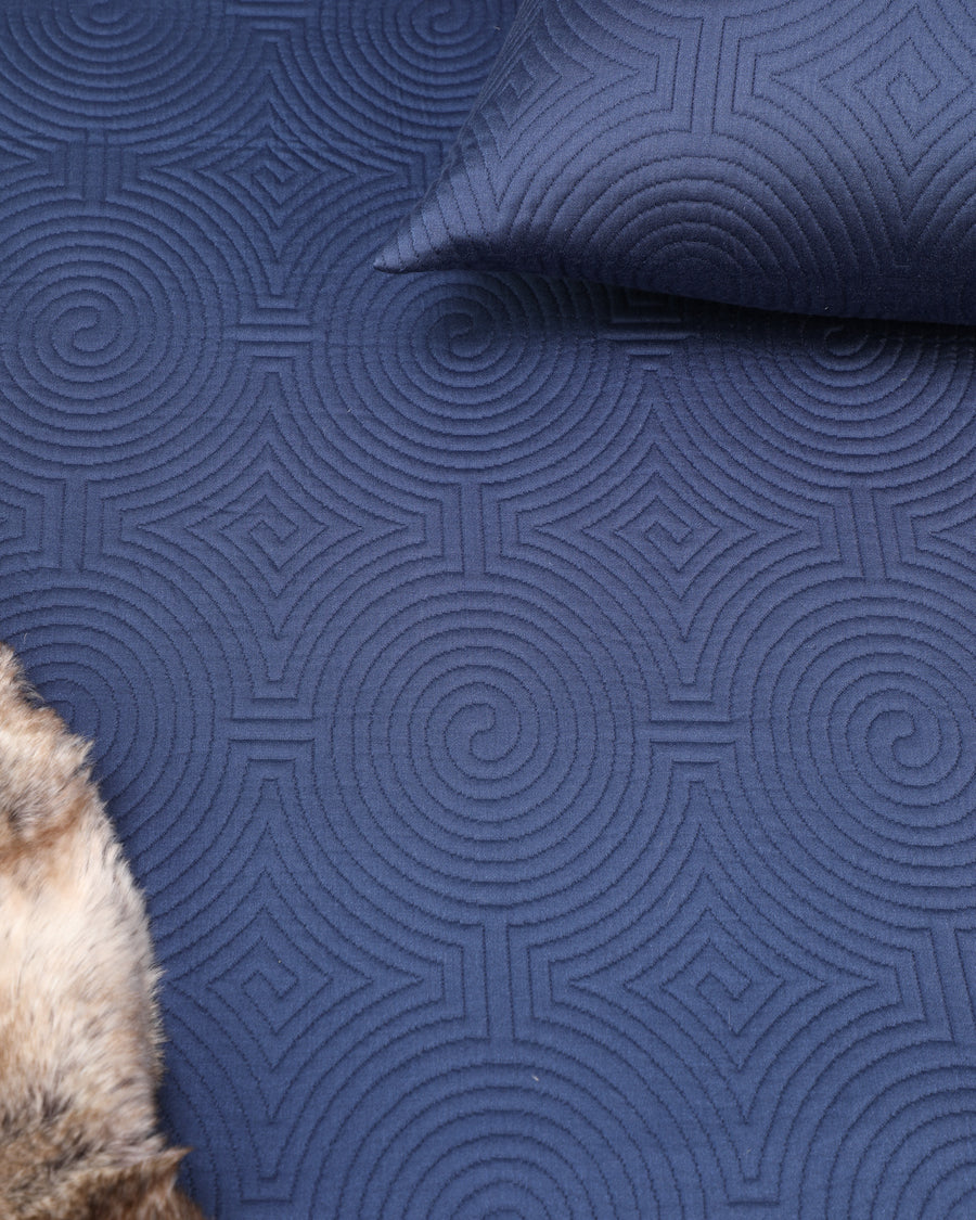 Ripple Navy Bedspread Set