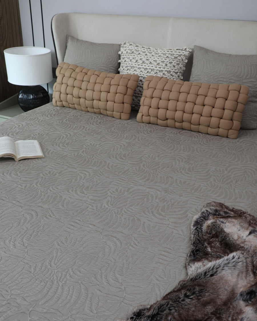 Fern Taupe Bedspread Set