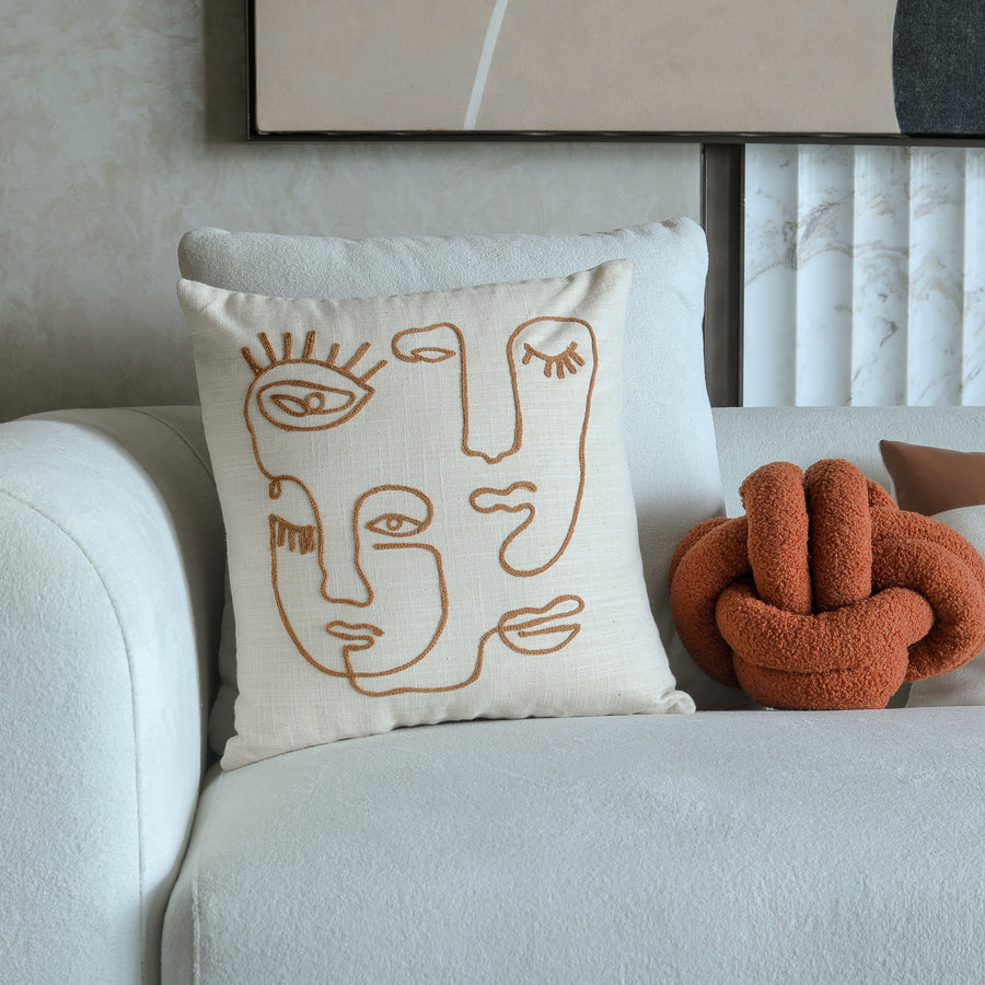 Linen Portrait Cushion Cover