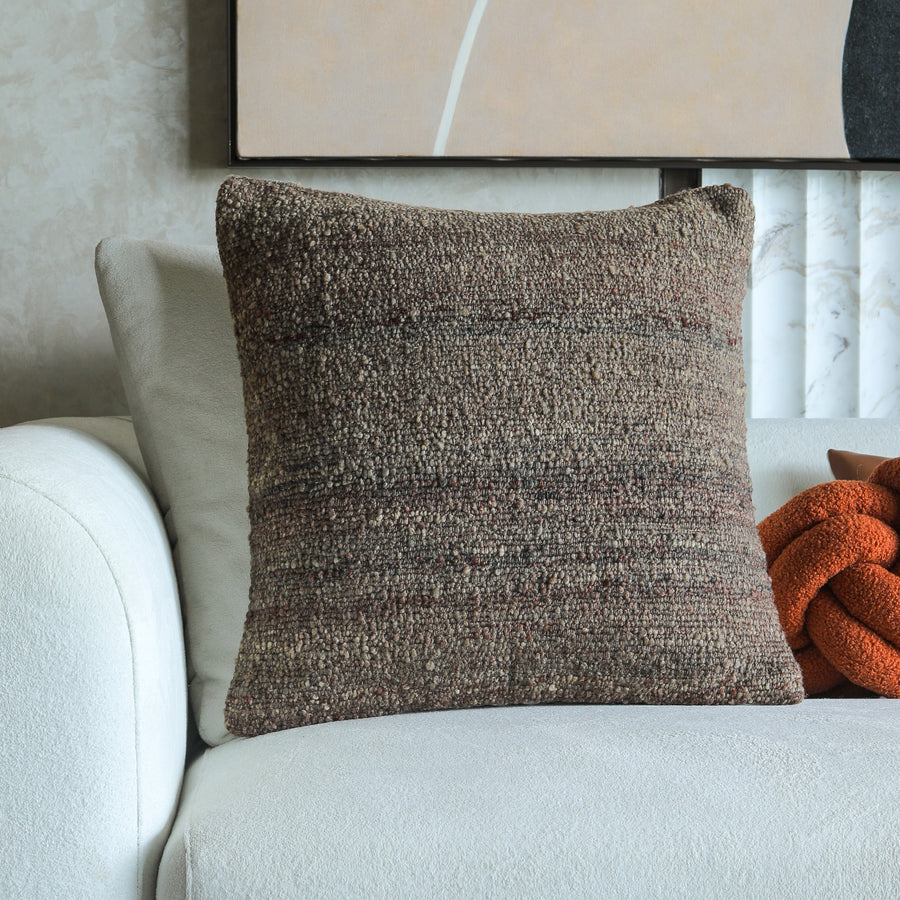 Melange Boucle Brown Cushion Cover