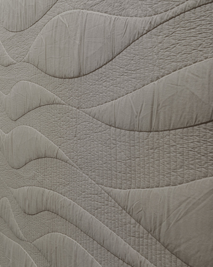 Etch Taupe Quilted Bedspread  / Coverlet Set