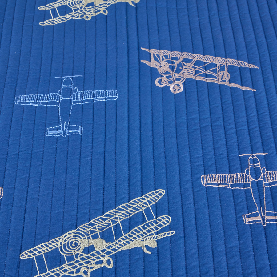 Fly Away With Me Navy Blue Bedspread Set