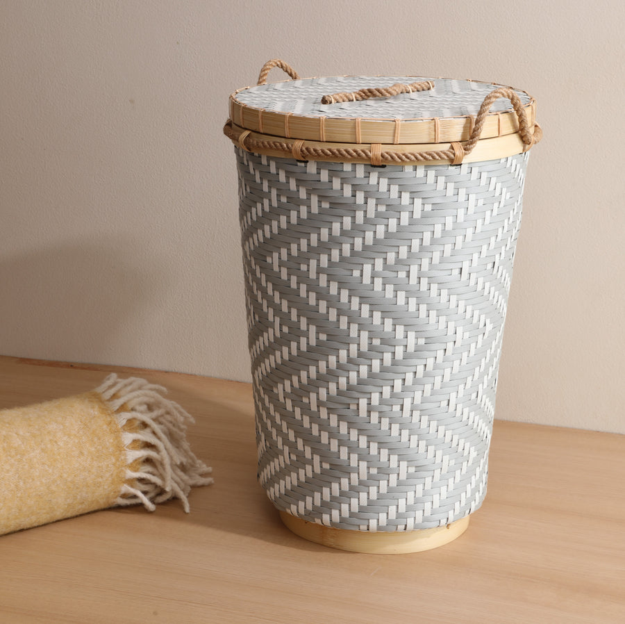 Herban Grey White Basket Large