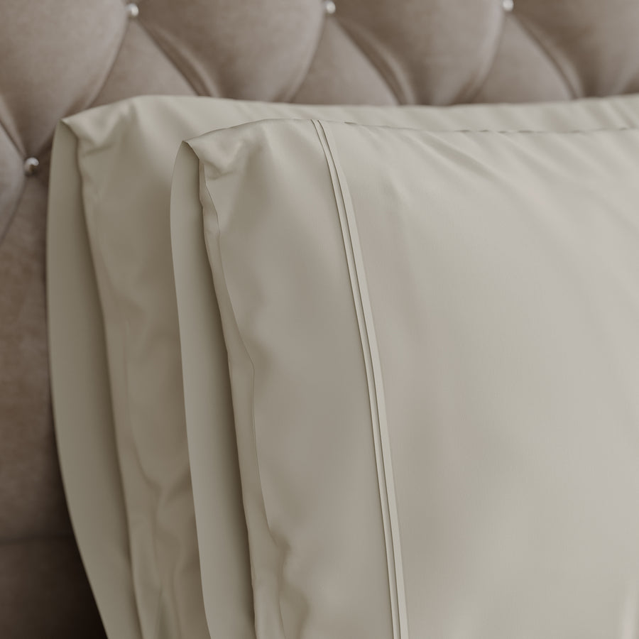 Large Pillow Pair - Luxe Hotel Satin Soft Cotton - 1200 Thread Count