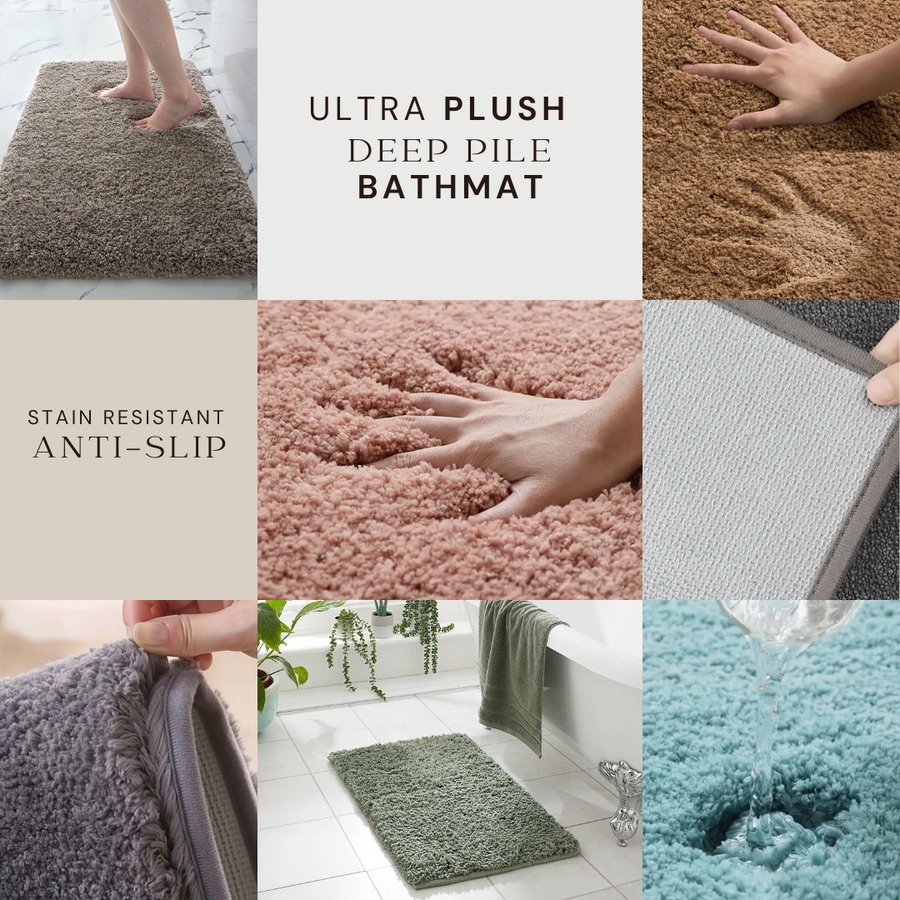 Stain-Resistant Plush Bathmat