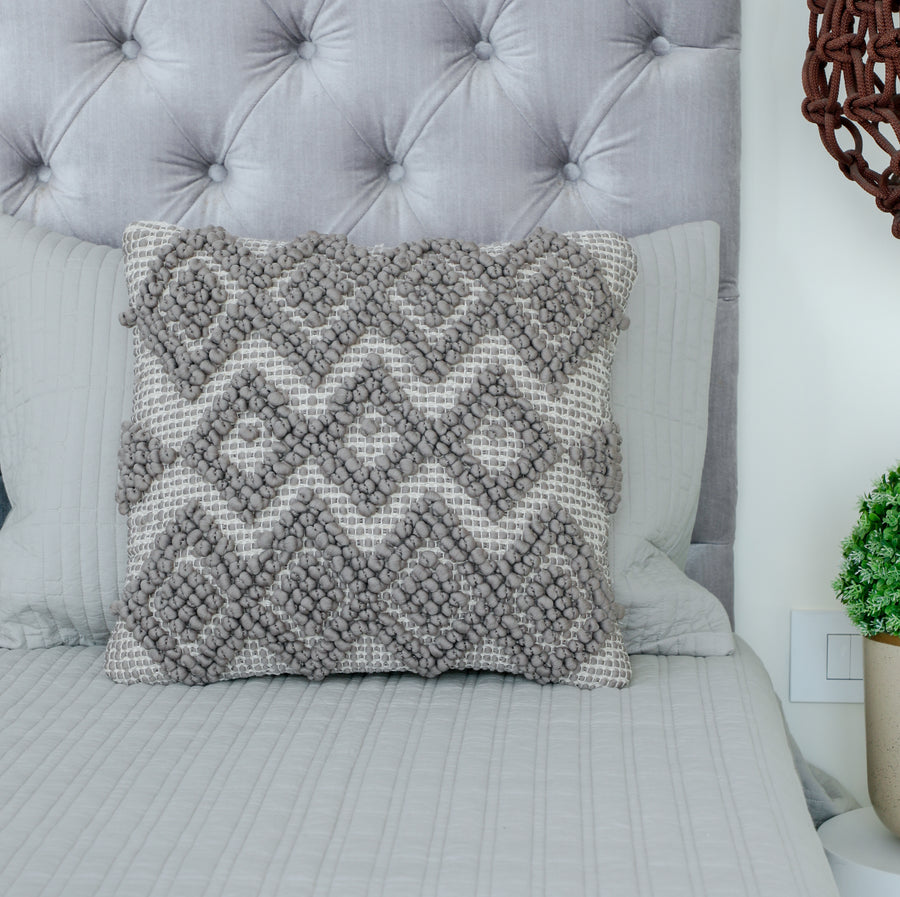 Taupe Aztec Pebbled Cushion Cover