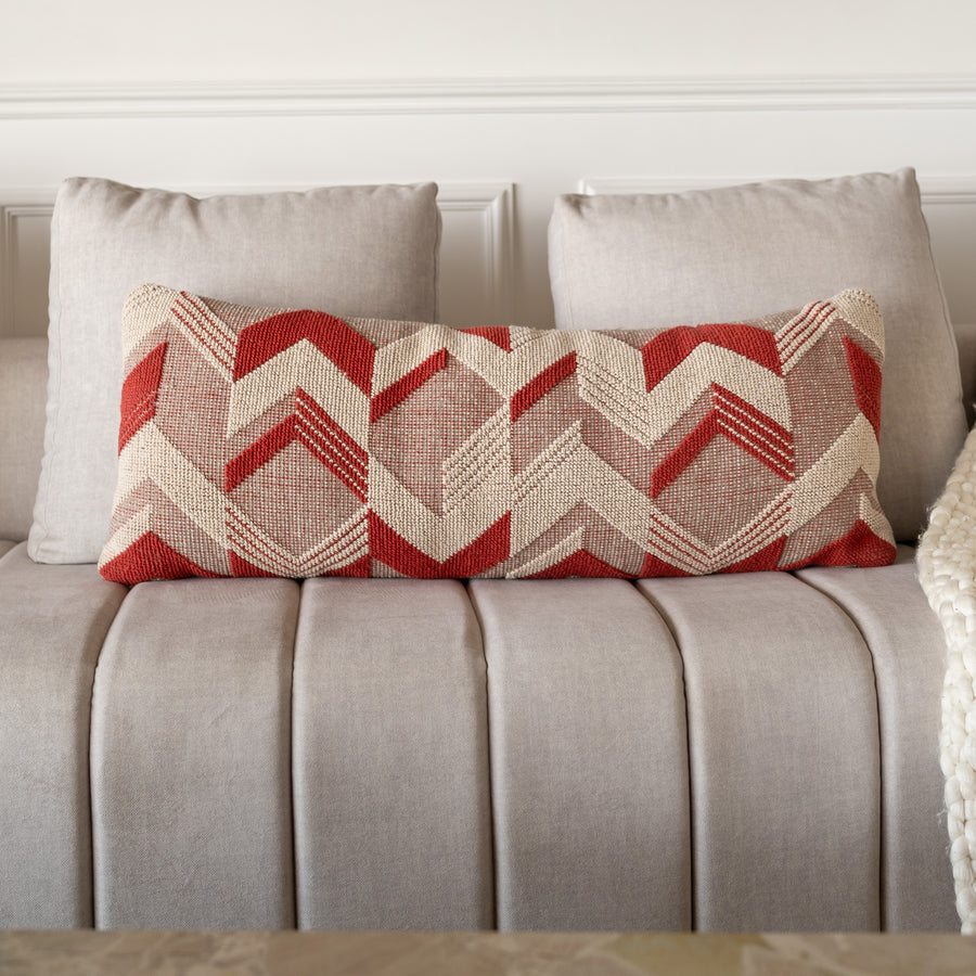 Lumber scarlet zag cushion cover