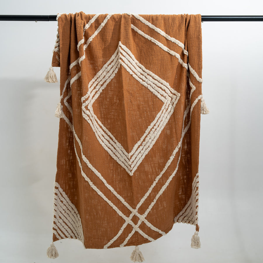 Rust Diamonte Throw – AA Living