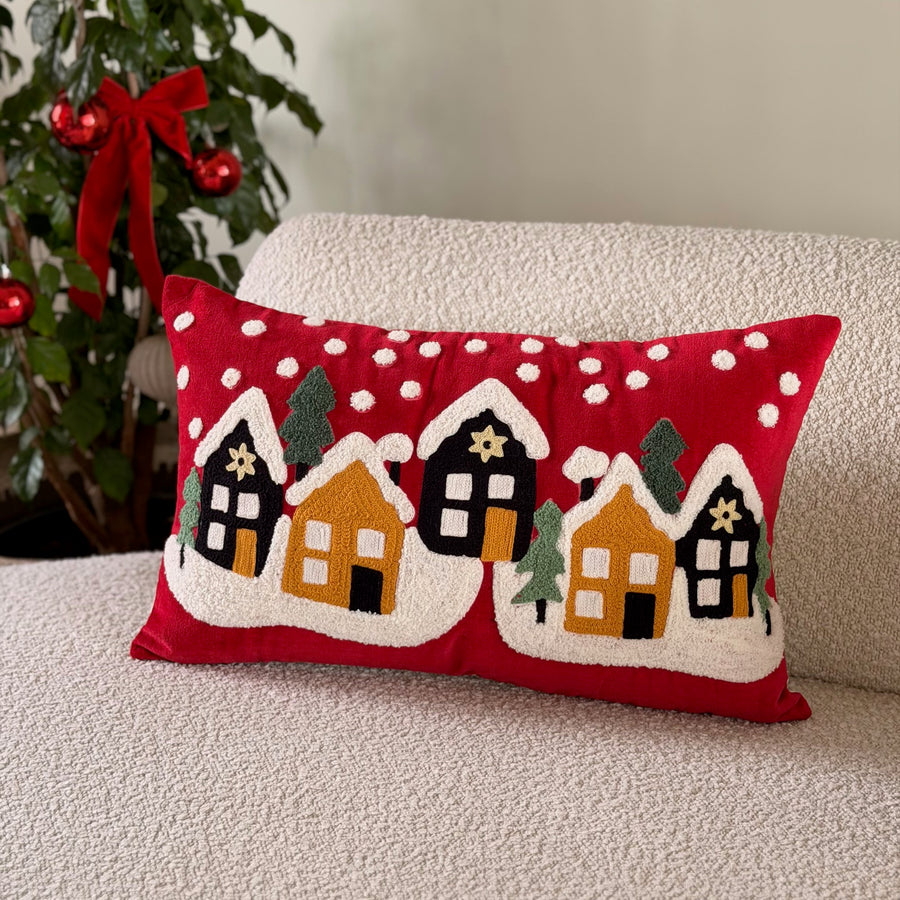 Christmas Cottages Cushion cover