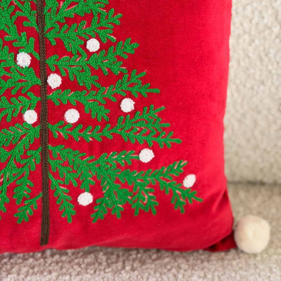 Velvet Christmas Alpine Cushion cover