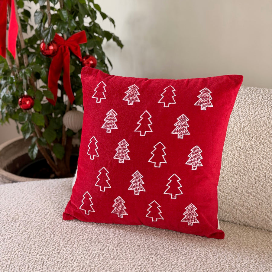 Velvet Fir Forest Cushion cover