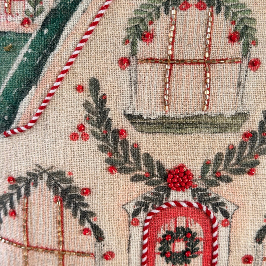 Winter cottage Cushion