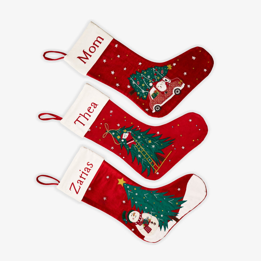 Santa In Car Stocking