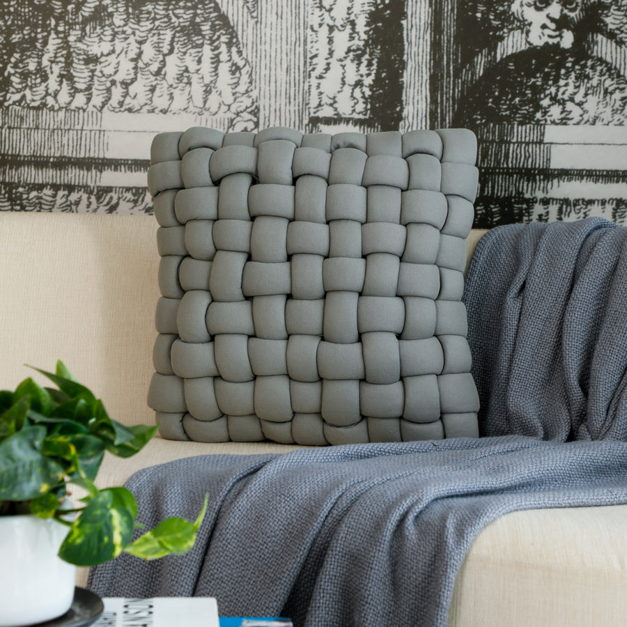 Trova weave Grey Cushion Cover