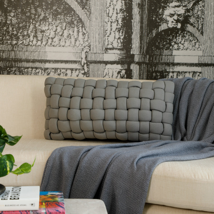 Trova weave Grey Cushion Cover