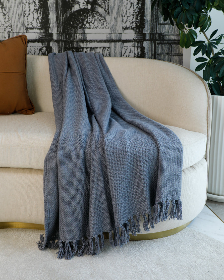 Blue clay Throw