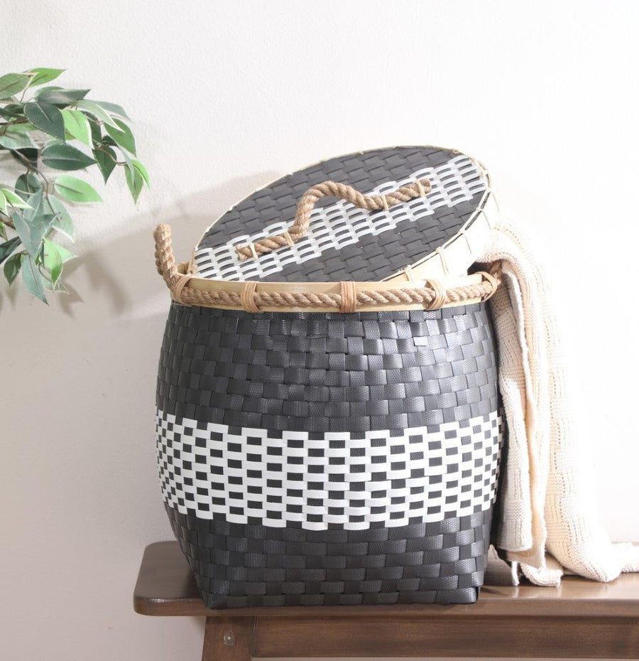 Tokyo Black White Basket - Large