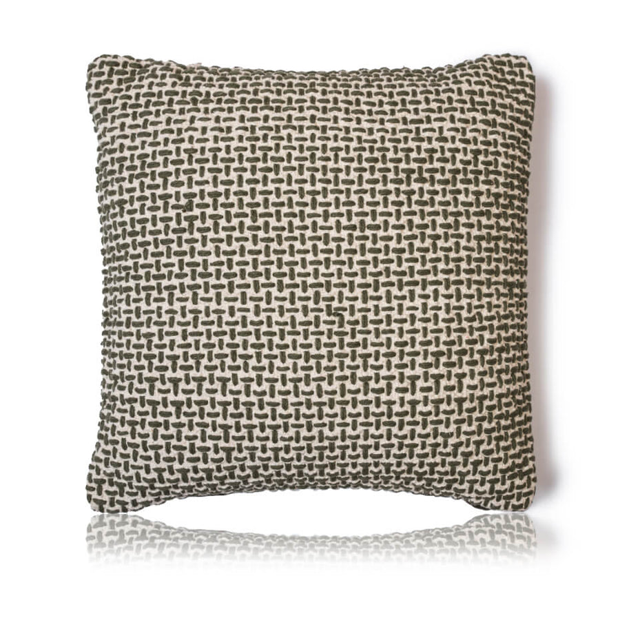 Olive Basket Weave Cushion Cover