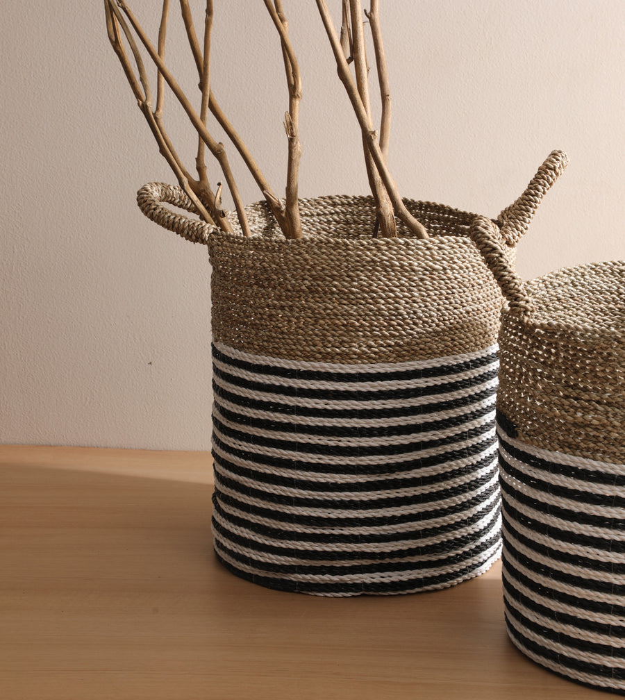 Seaweed Hami Black Natural Basket - Large