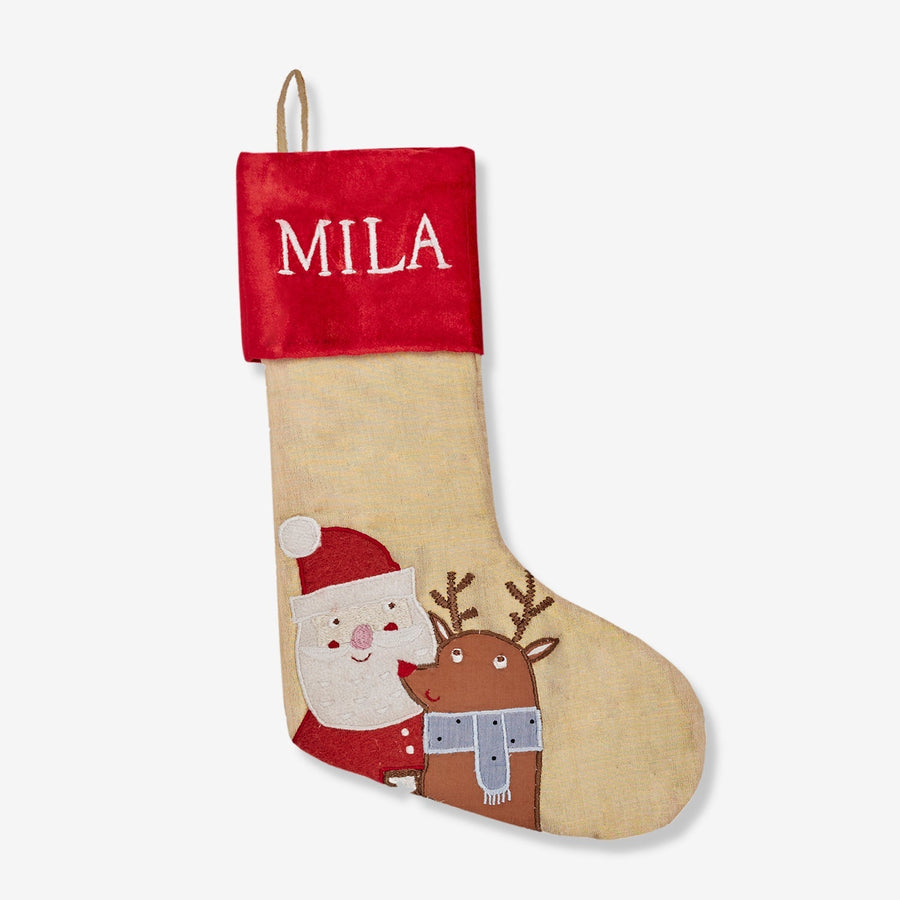 Santa & Rudolph Mini Stocking