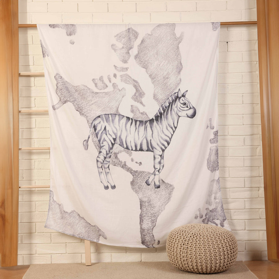 Baby It's A Wild World Light Muslin Blanket