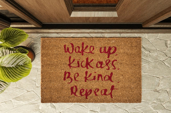 Wake up Door Mat