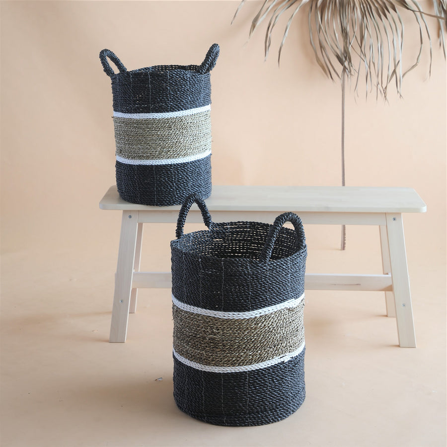 Charcoal Sea Weed Basket Large