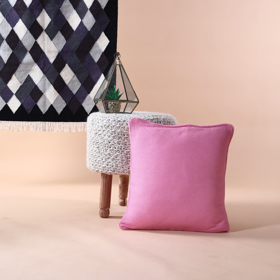 Basket Pink Cushion Cover