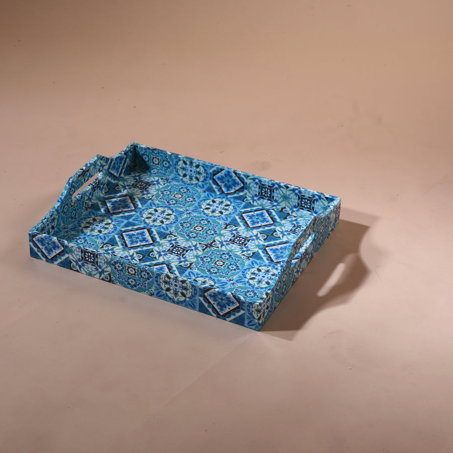 SERVING TRAY Moroccan Blues