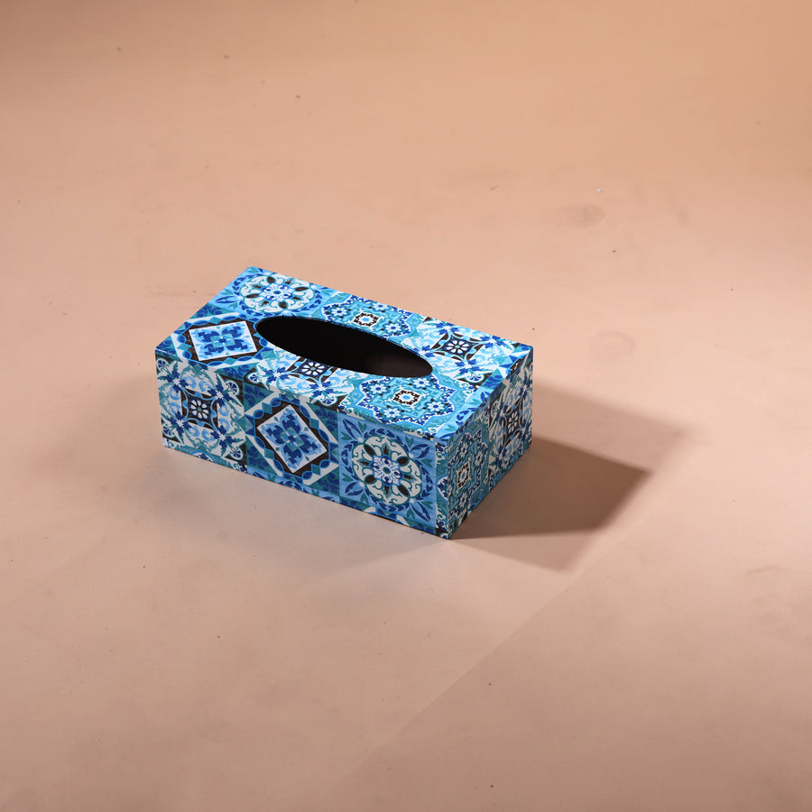 TISSUE BOX Moroccan Blues