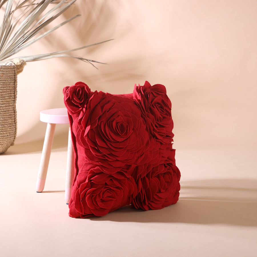 Fleur Red Cushion Cover