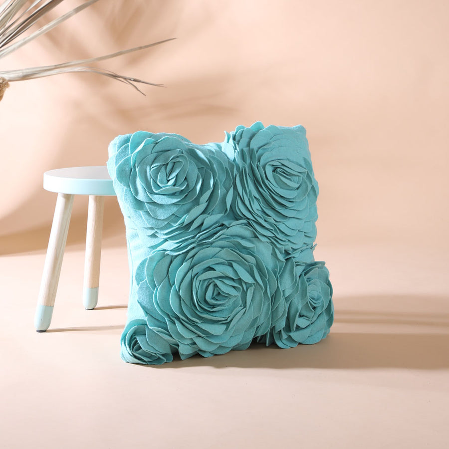 Fleur Aqua Cushion Cover