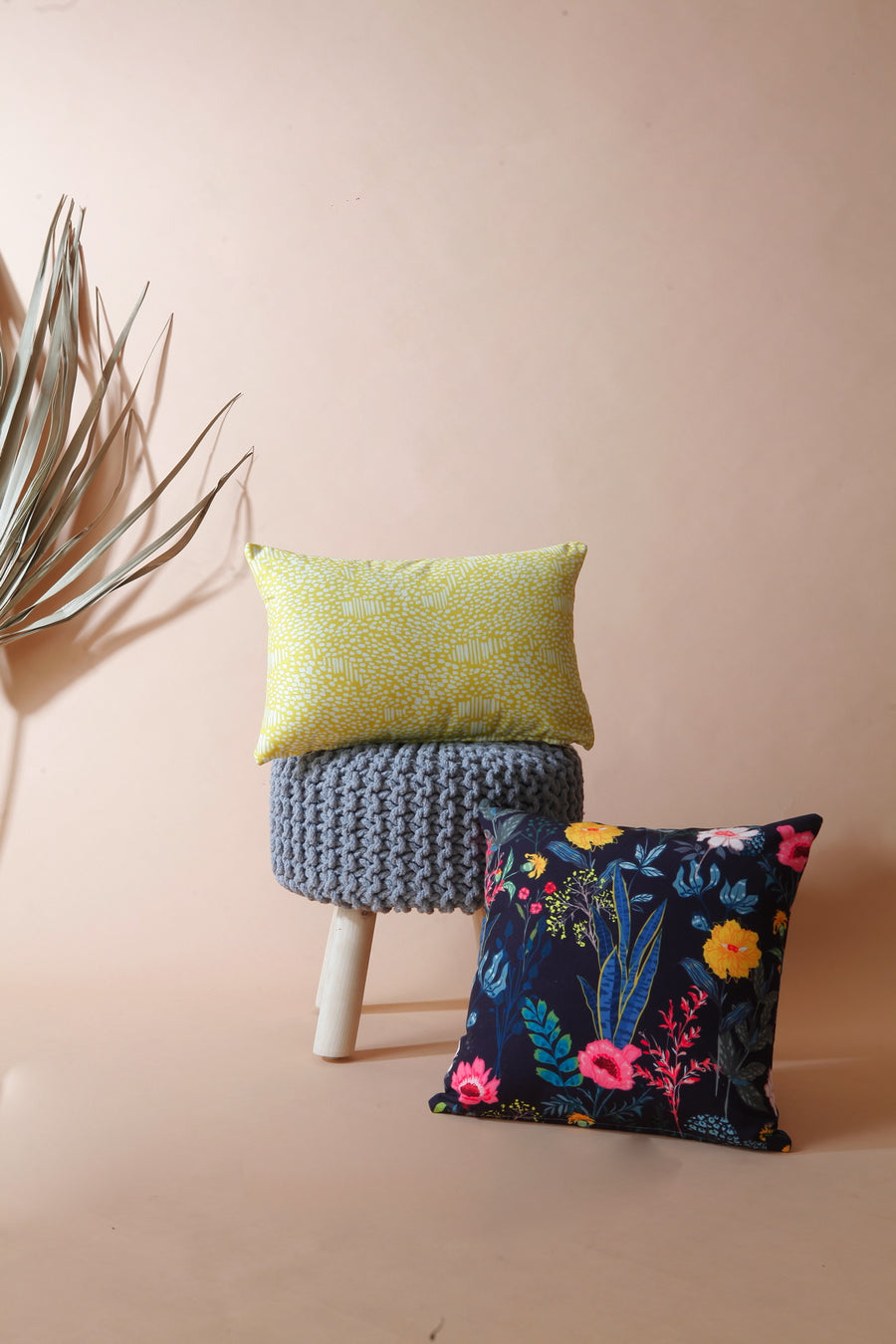 Citron Specks Printed Cushion Cover - Water and Sun Resistant