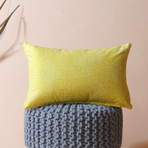 Citron Specks Printed Cushion Cover - Water and Sun Resistant