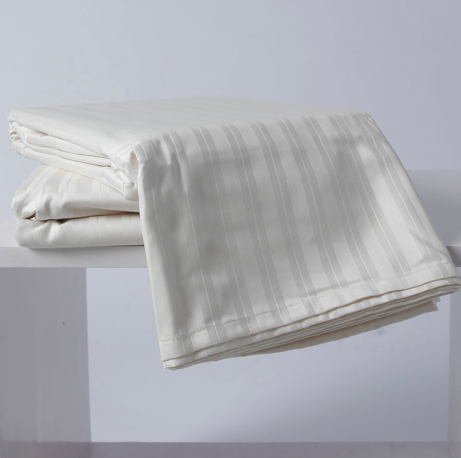 Single - Egyptian Cotton Satin Stripe Bedsheet - 800 Thread Count