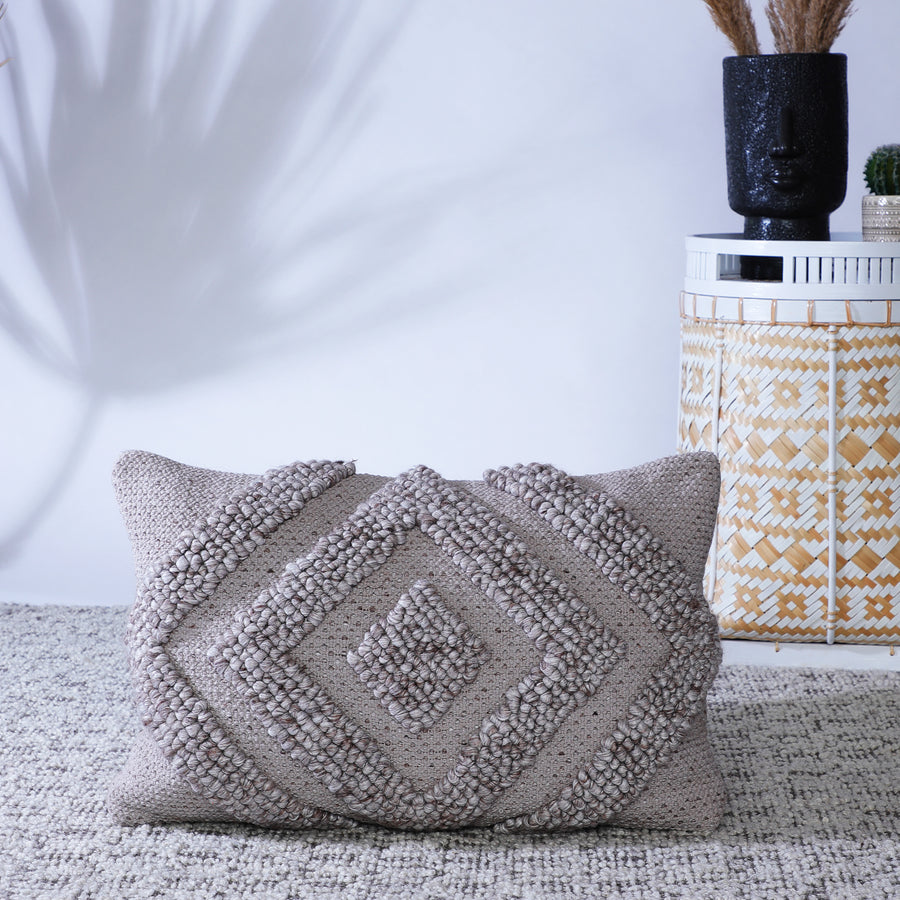 Taupe Knots Cushion Cover