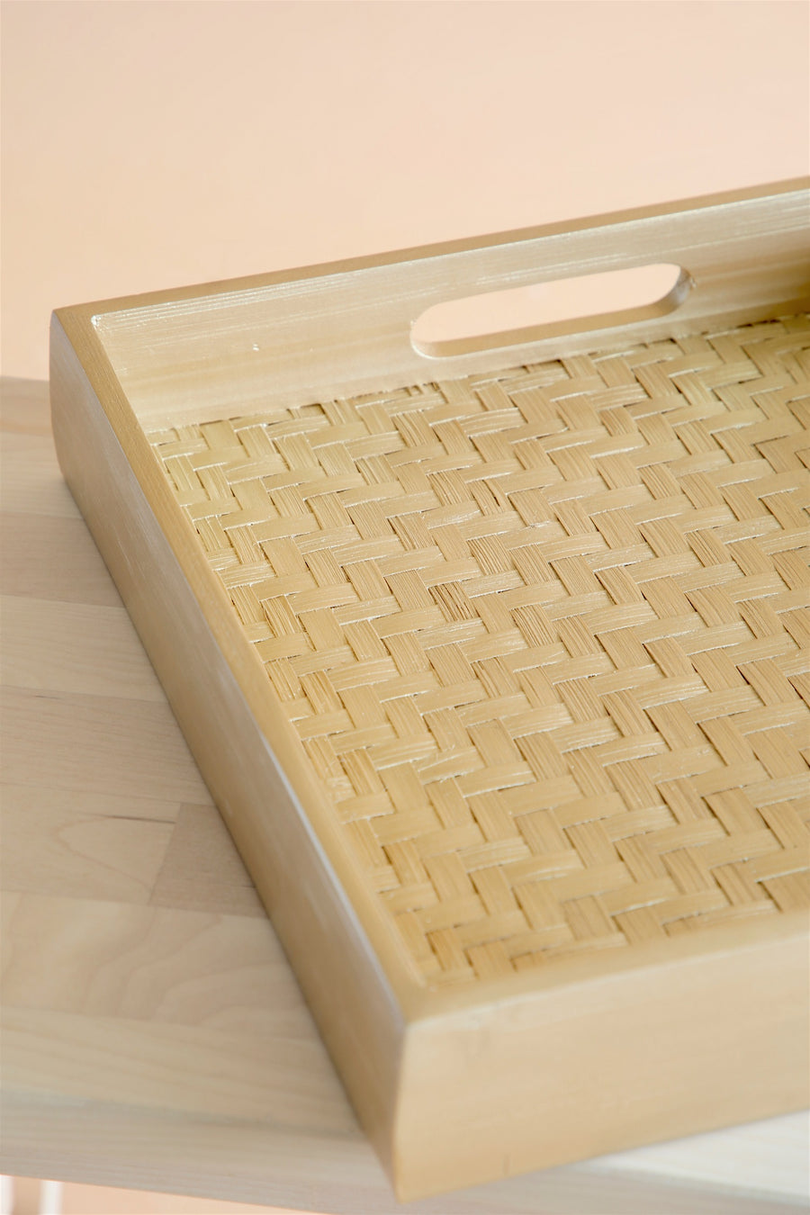 Bamboo Square Gold Tray Small