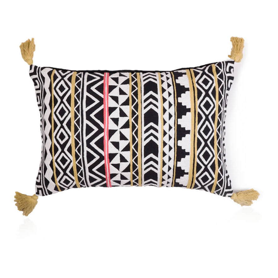 Tribal Tassle Cushion Cover
