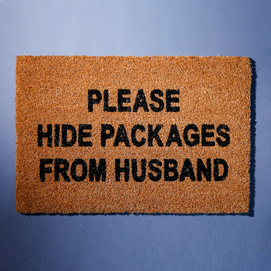 Hide Packages From Husband Front Door Mat