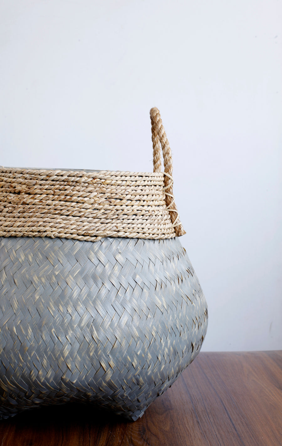 BAMBOO PLANTER BASKET - GRAY