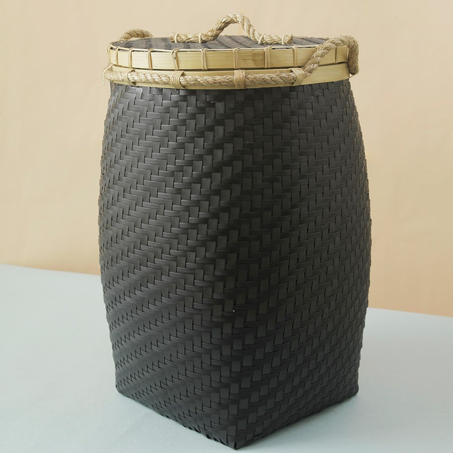 BLACK GRANDE ROUND BASKET SMALL